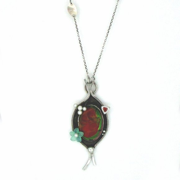 Intriguing Multi-Media Artisan Necklace - Picture 7 of 8